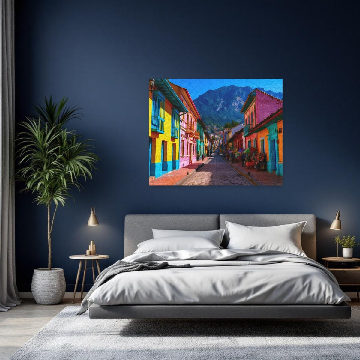 Colorful Colonial Street Scene — Bogotá, Colombia, study 2