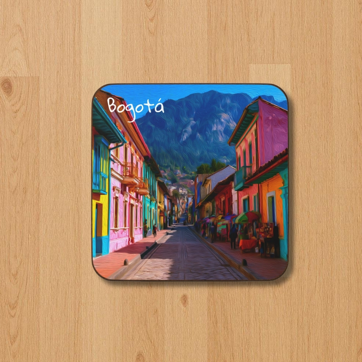 Colorful Colonial Street Scene — Bogotá, Colombia, study 1