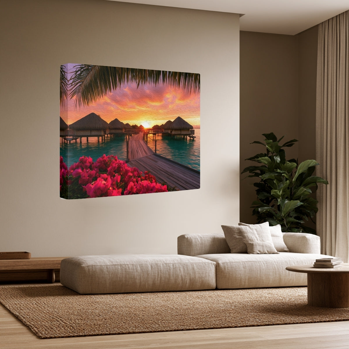 Bora Bora Overwater Bungalows Sunset — Bora Bora, French Polynesia, view 2