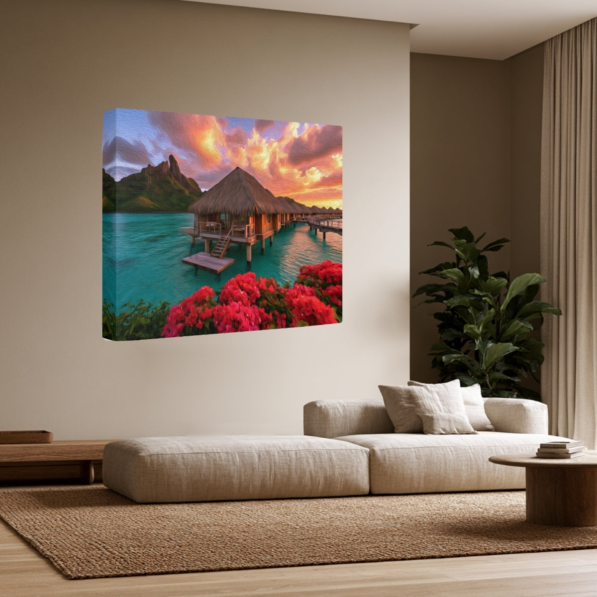 Bora Bora Overwater Bungalows Sunset — Bora Bora, French Polynesia, view 2