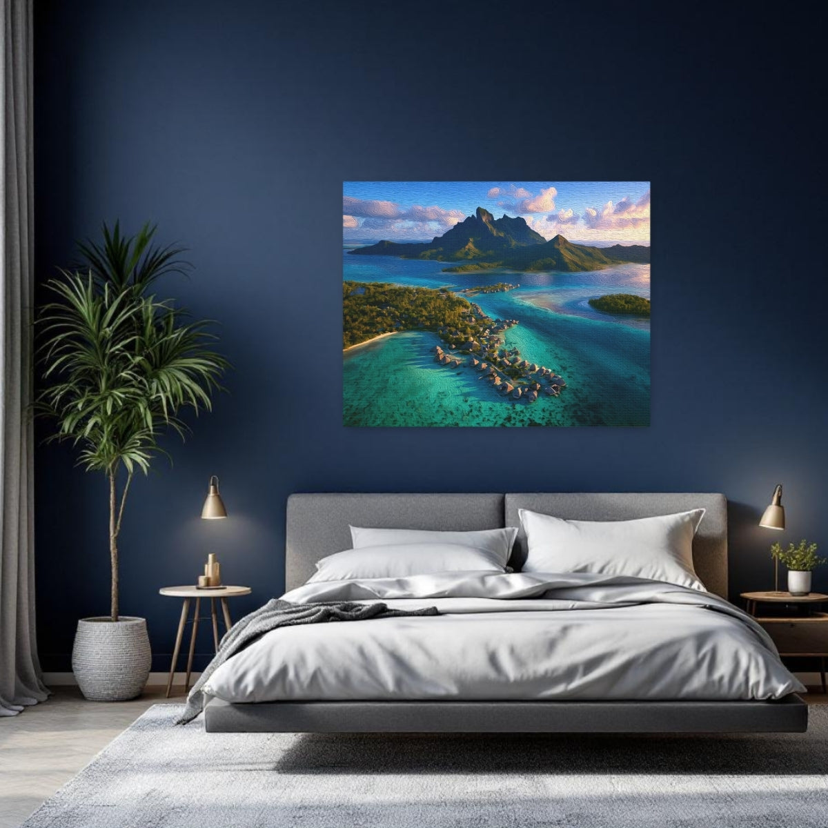Tropical Overwater Bungalow Lagoon — Bora Bora, French Polynesia, study 2