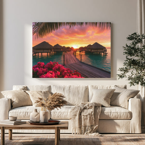 Bora Bora Overwater Bungalows Sunset