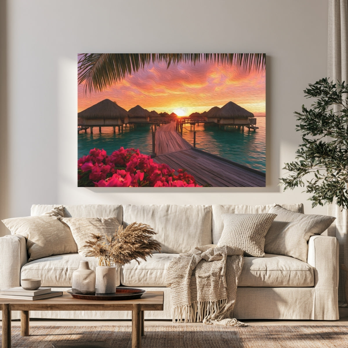 Bora Bora Overwater Bungalows Sunset — Bora Bora, French Polynesia, view 1