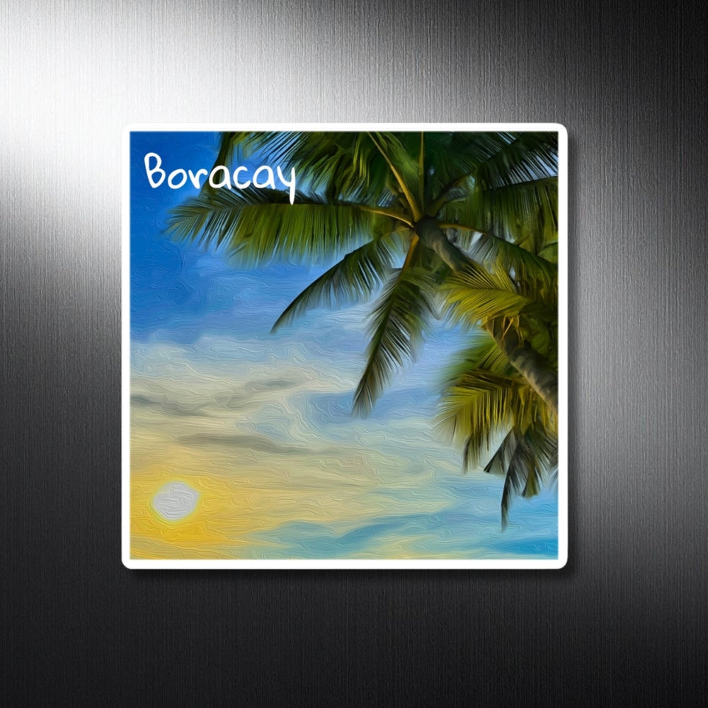 Boracay, Philippines | Tropical Sunset Palm Beach | Original Series Decorative Magnet