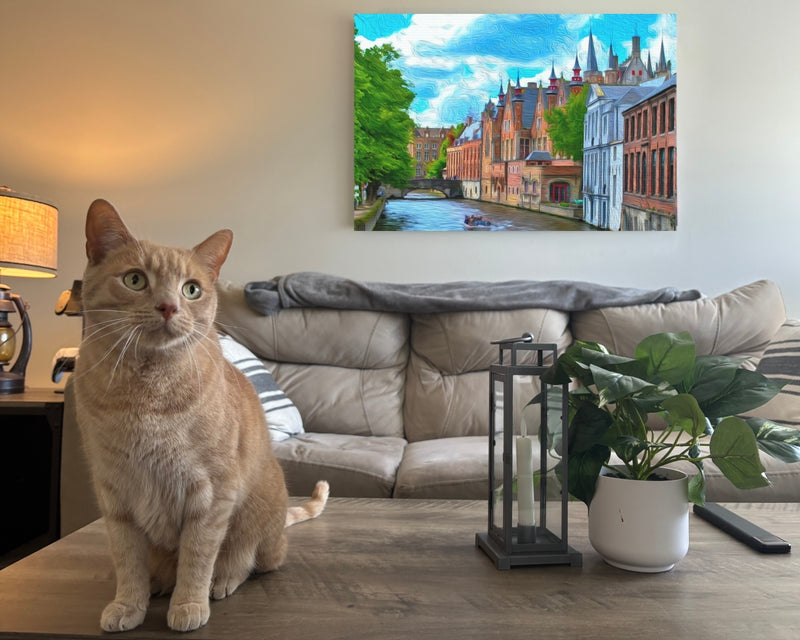 Groenerei Canal And Spires — Bruges, Belgium, view 2