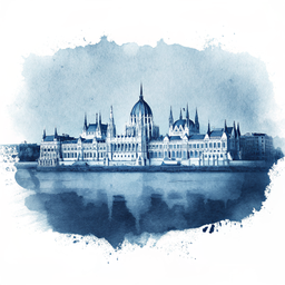 Budapest canvas wall art