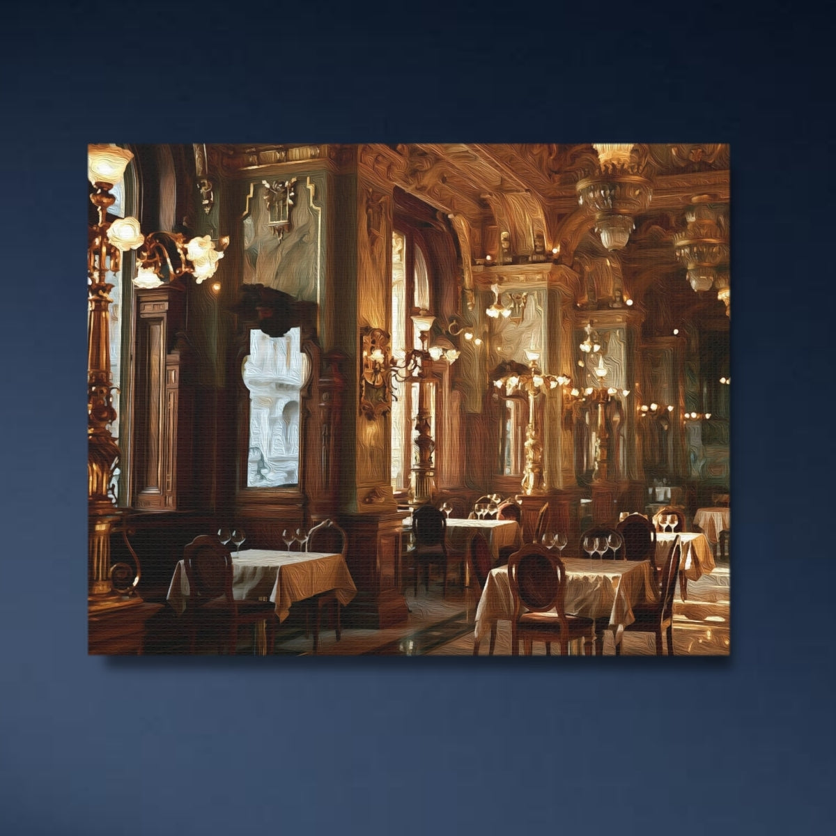Budapest, Hungary | New York Cafe Interior Budapest | Original Series Gallery Canvas close-up detail