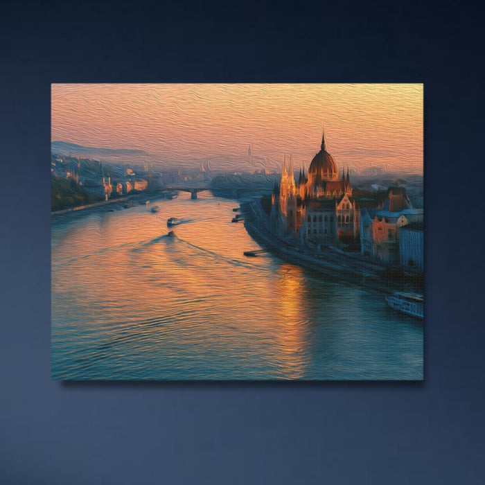 Budapest, Hungary | Hungarian Parliament Building Budapest | Original Series Gallery Canvas