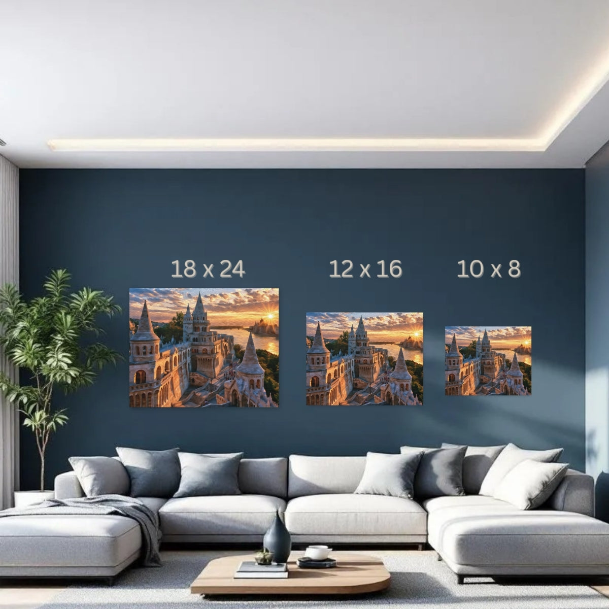 Budapest, Hungary | Fishermans Bastion Budapest Sunset | Original Series Gallery Canvas detail
