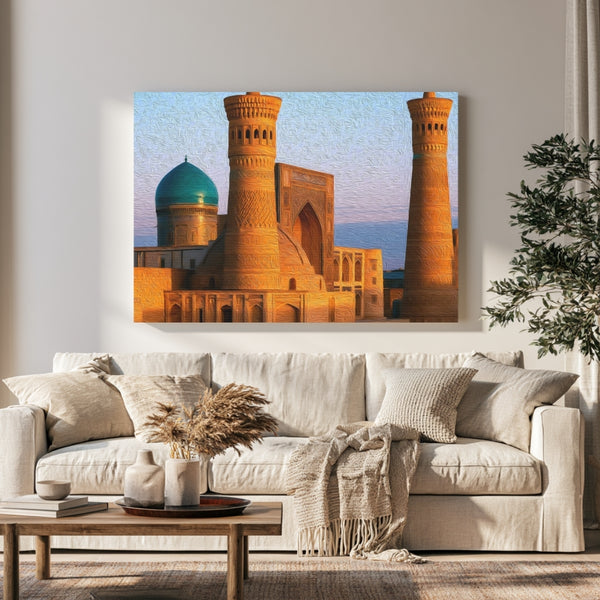 Bukhara, Uzbekistan | Kalon Minaret and Mosque Bukhara | Original Series Gallery Canvas