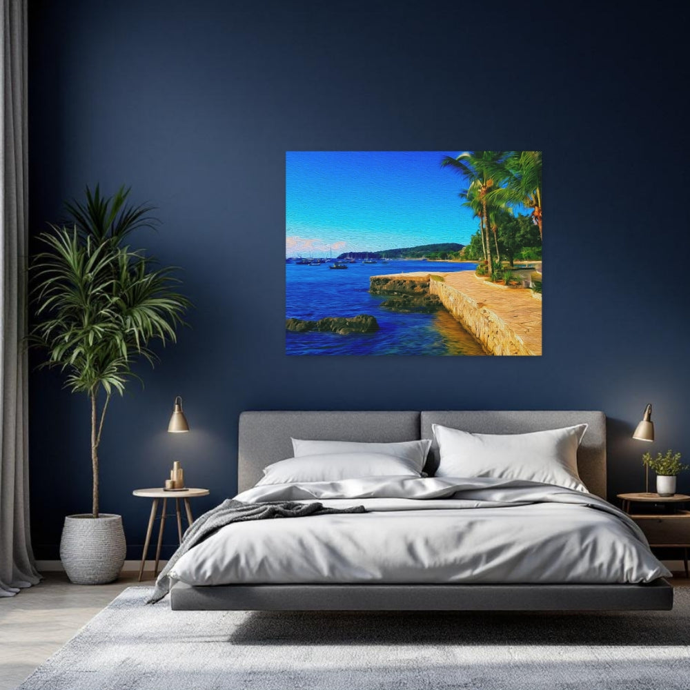 Buzios, Brazil | Coastal Promenade and Harbor | Original Series Gallery Canvas detail