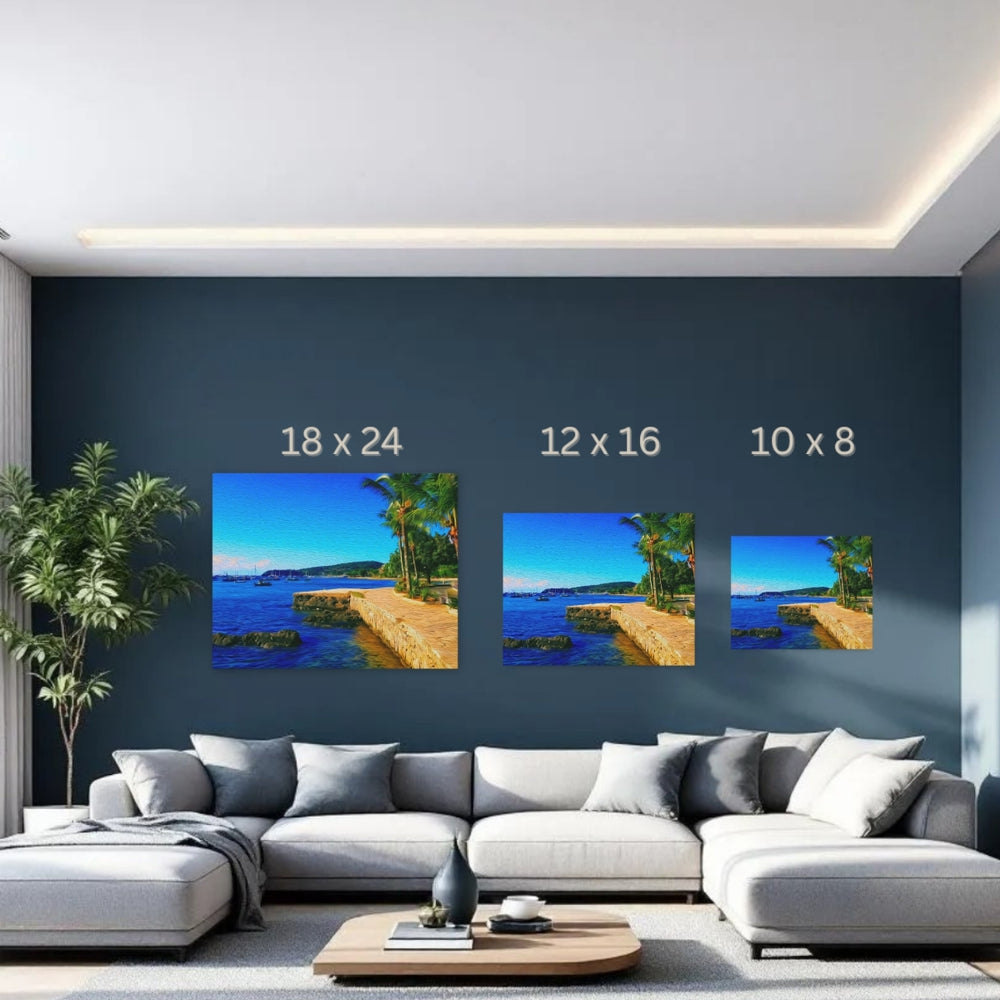Buzios, Brazil | Coastal Promenade and Harbor | Original Series Gallery Canvas detail