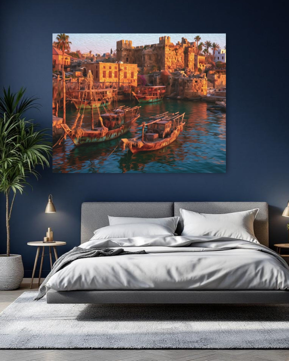 Byblos, Lebanon | Byblos Ancient Harbor Ruins | Original Series Gallery Canvas detail