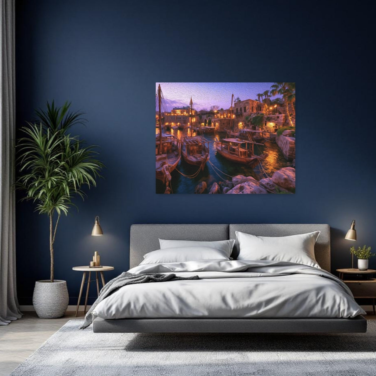 Byblos, Lebanon | Byblos Ancient Harbor at Dusk | Original Series Gallery Canvas detail