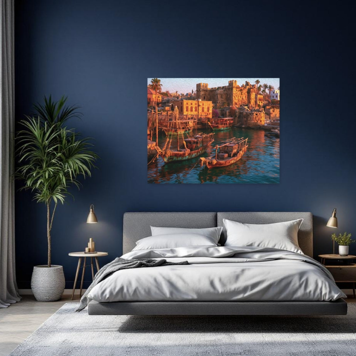 Byblos, Lebanon | Byblos Ancient Harbor Ruins | Original Series Gallery Canvas detail