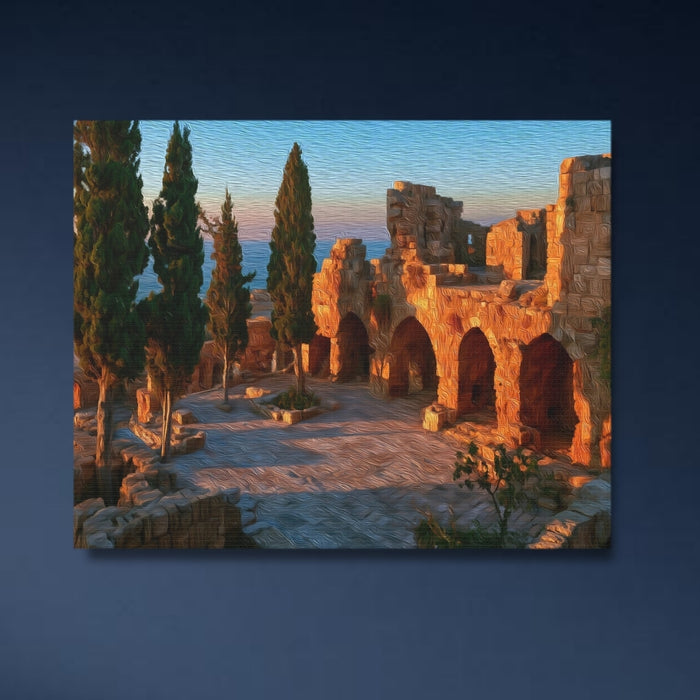 Byblos, Lebanon | Byblos Crusader Castle Ruins | Original Series Gallery Canvas