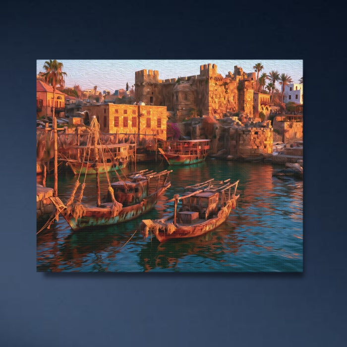 Byblos, Lebanon | Byblos Ancient Harbor Ruins | Original Series Gallery Canvas