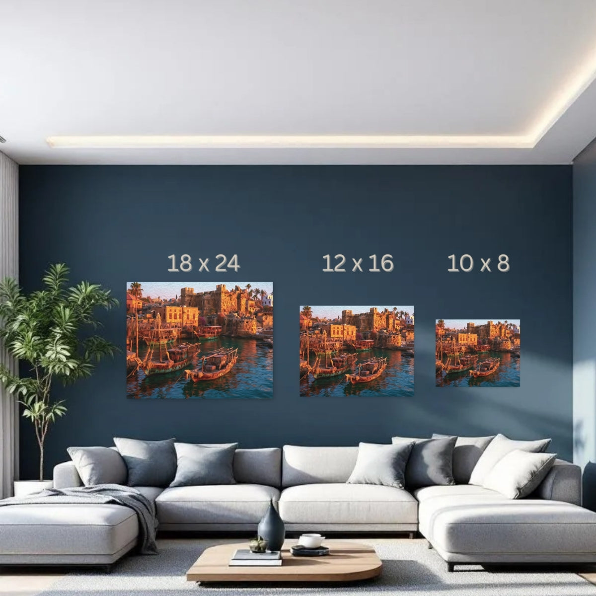 Byblos, Lebanon | Byblos Ancient Harbor Ruins | Original Series Gallery Canvas detail