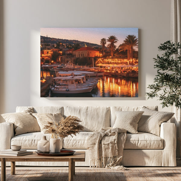 Byblos Fishing Harbour Dusk