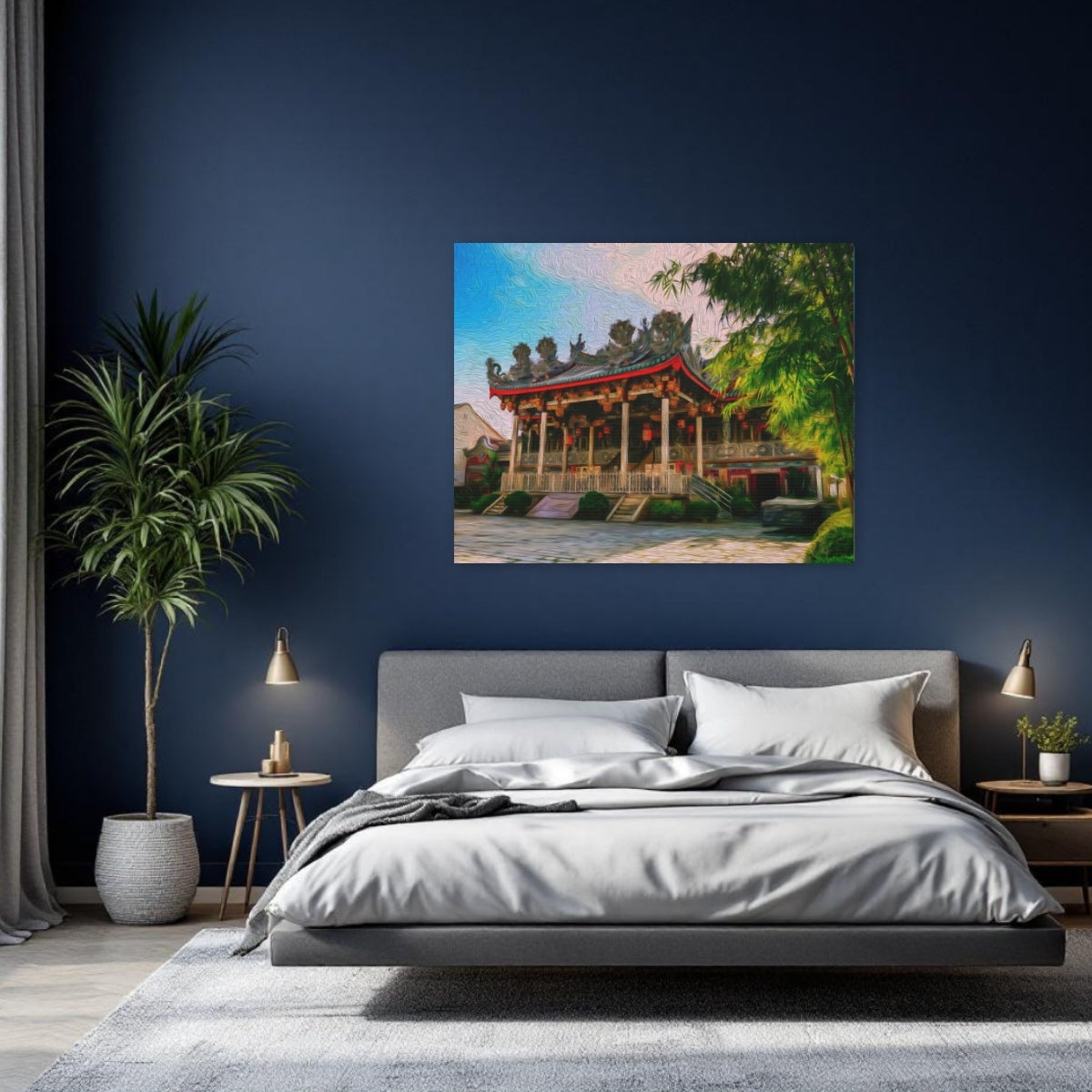 George Town, Malaysia | Traditional Chinese Temple Courtyard | Original Series Gallery Canvas detail