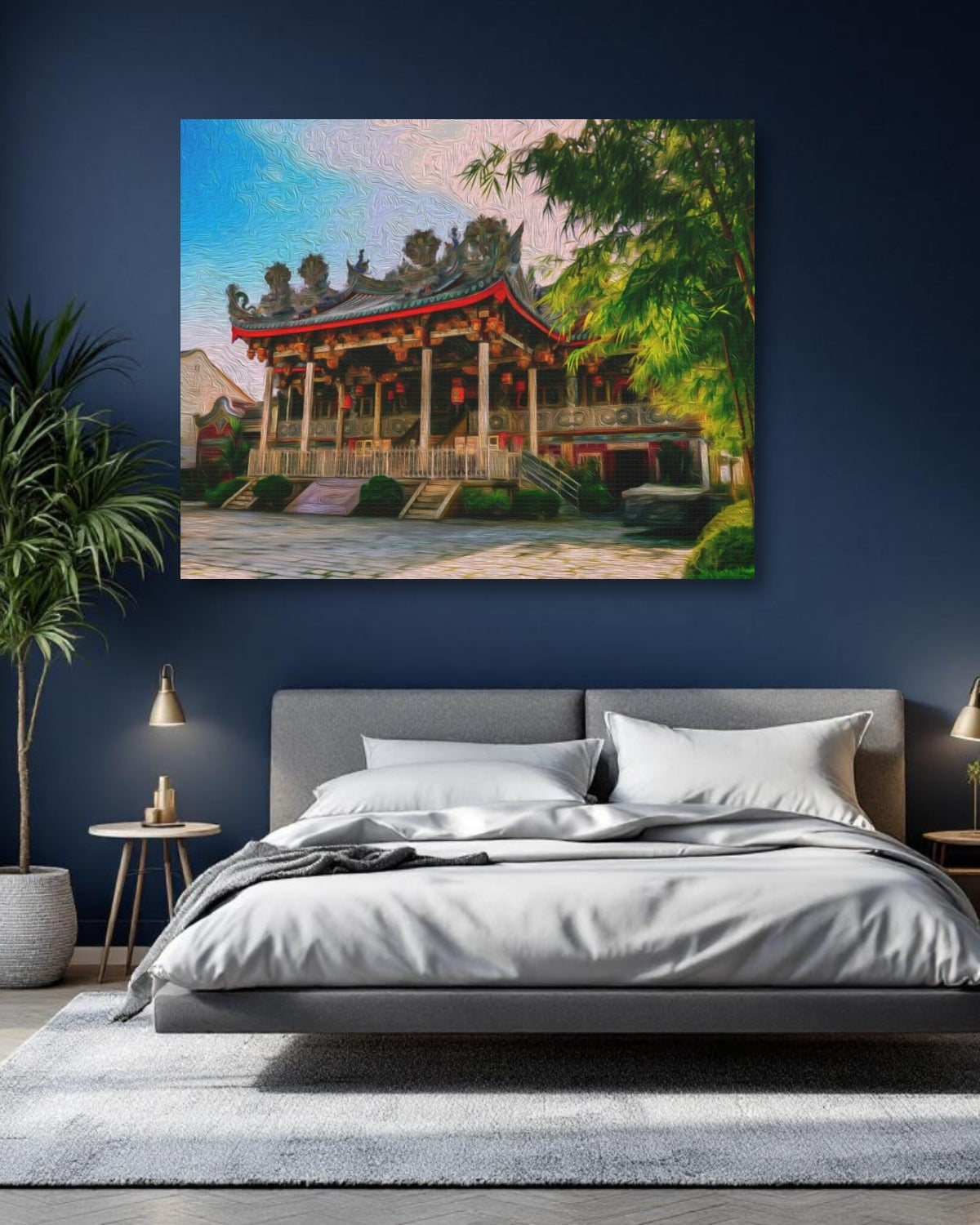 George Town, Malaysia | Traditional Chinese Temple Courtyard | Original Series Gallery Canvas detail