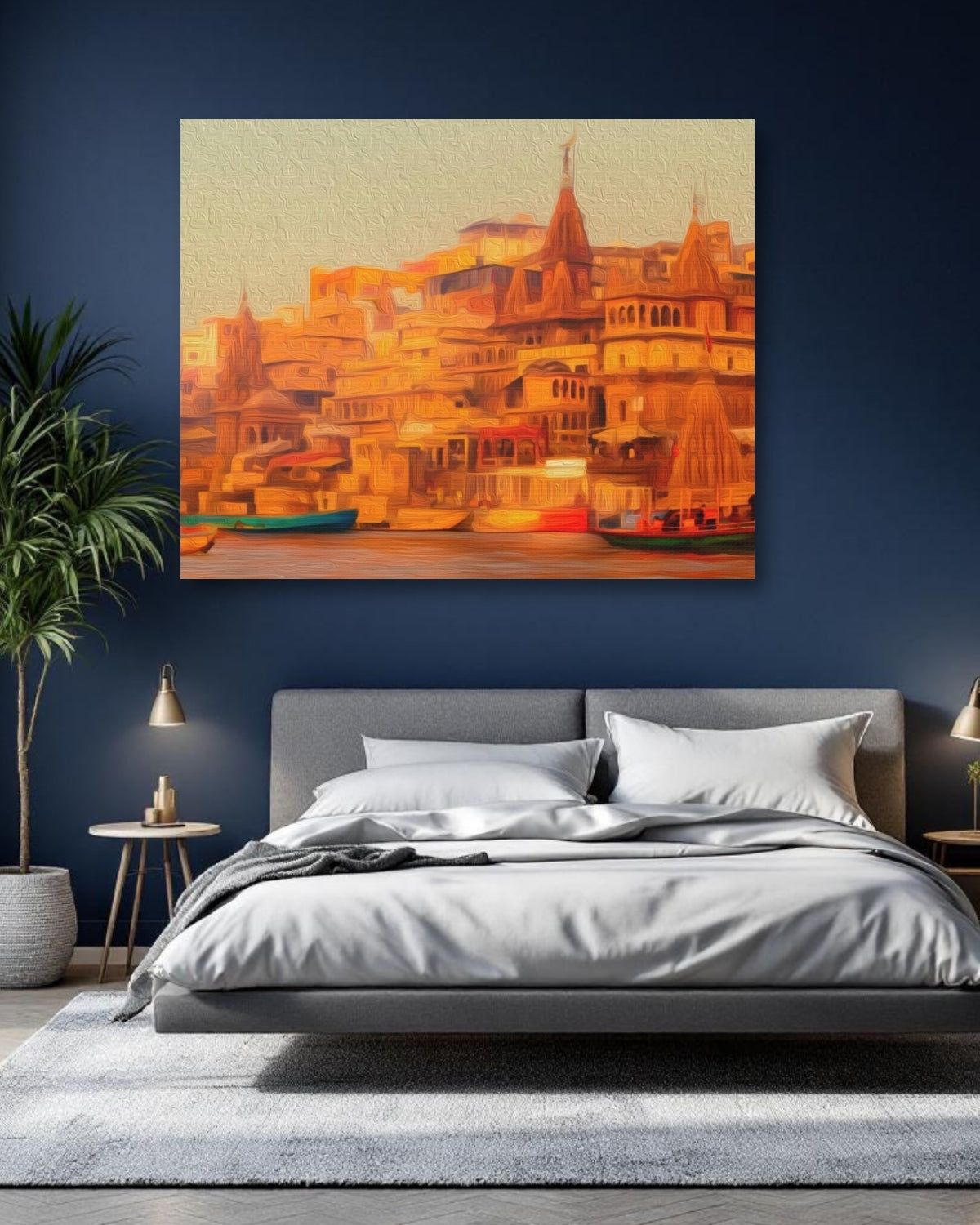 Varanasi, India | Ganges River Ghats | Original Series Gallery Canvas detail