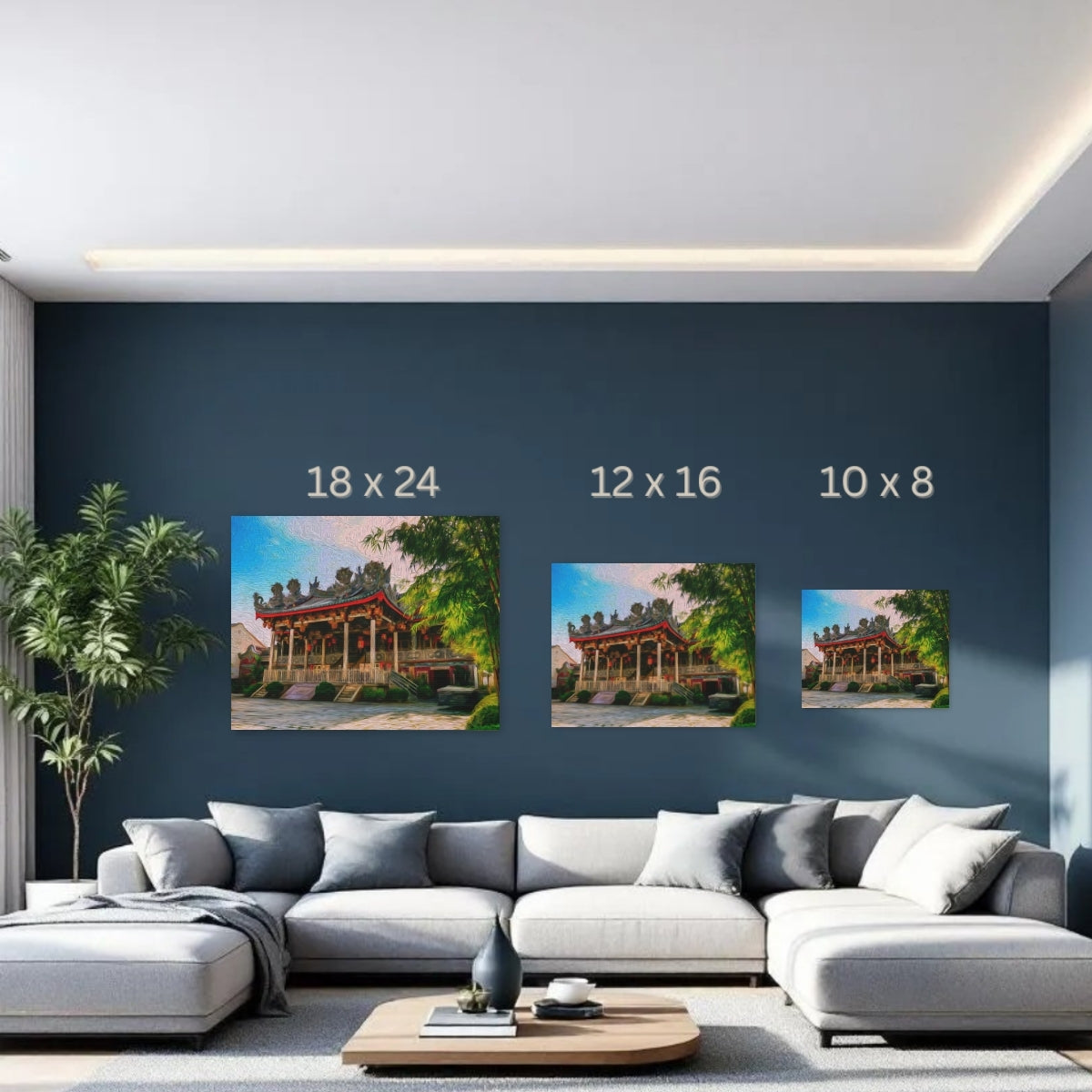 George Town, Malaysia | Traditional Chinese Temple Courtyard | Original Series Gallery Canvas detail