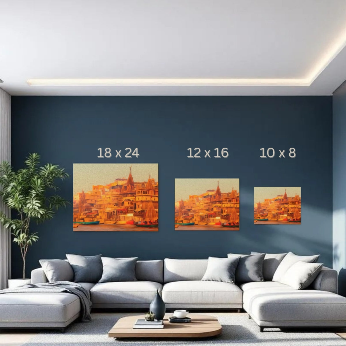 Varanasi, India | Ganges River Ghats | Original Series Gallery Canvas detail