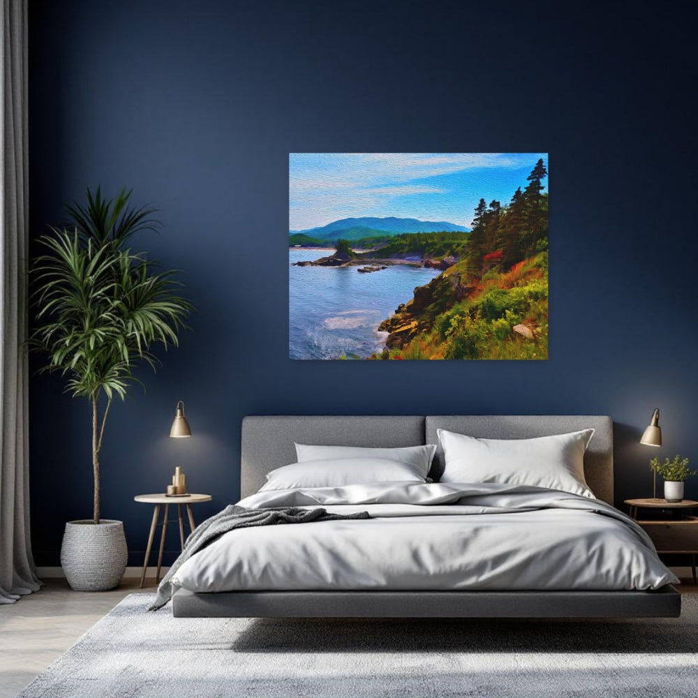 Cape Breton Island, Nova Scotia | Rocky Coastal Wilderness Vista | Original Series Gallery Canvas detail