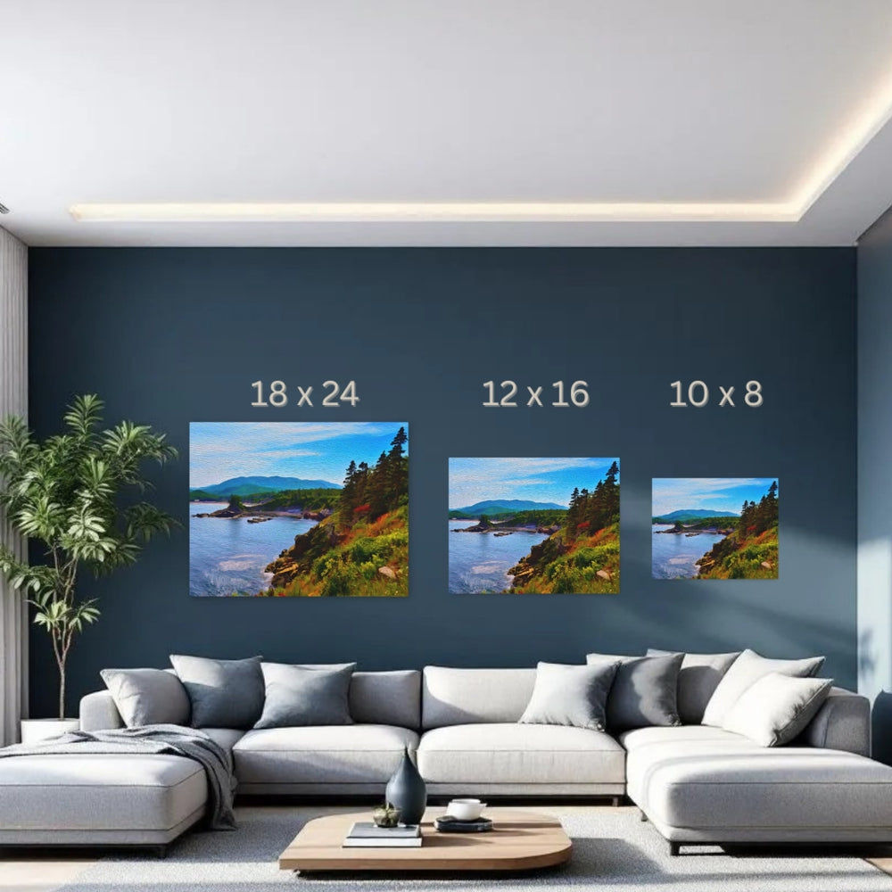 Cape Breton Island, Nova Scotia | Rocky Coastal Wilderness Vista | Original Series Gallery Canvas detail