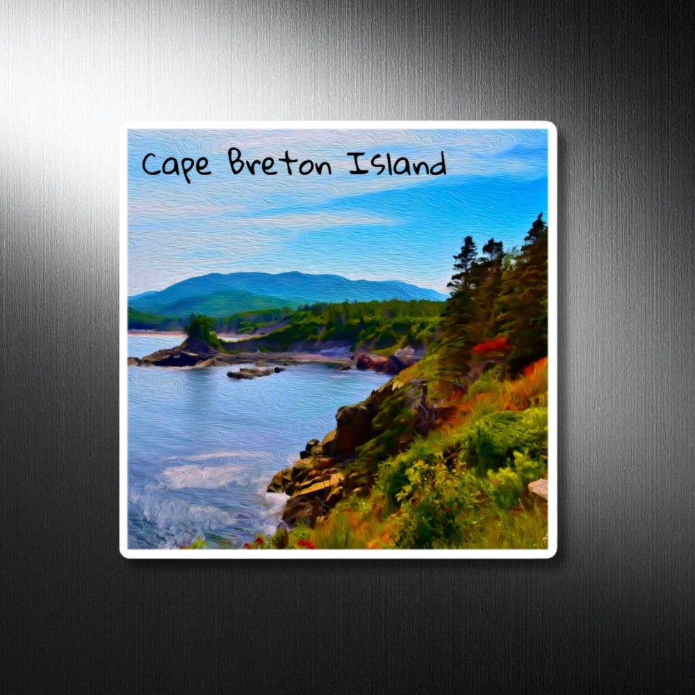 Cape Breton Island, Nova Scotia | Rocky Coastal Wilderness Vista | Original Series Decorative Magnet