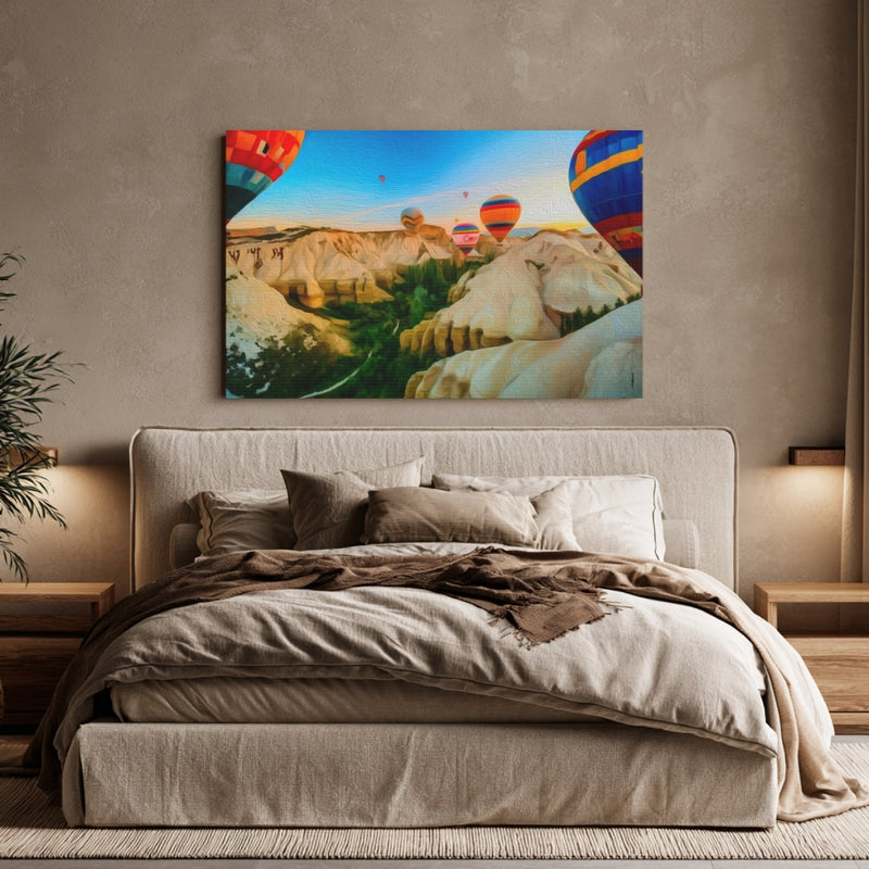 Hot Air Balloons Over Valleys — Cappadocia, Turkey, view 6