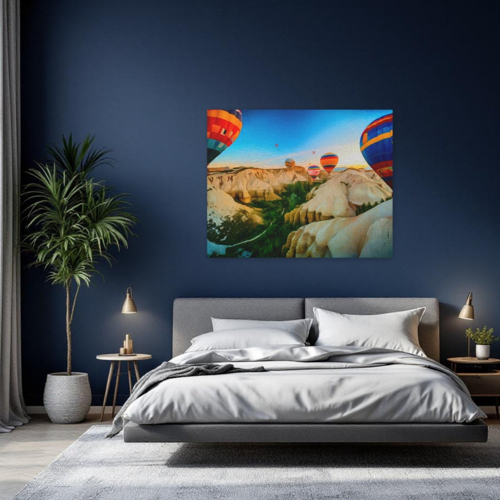 Cappadocia, Turkey | Hot Air Balloons Over Valleys | Original Series Gallery Canvas detail
