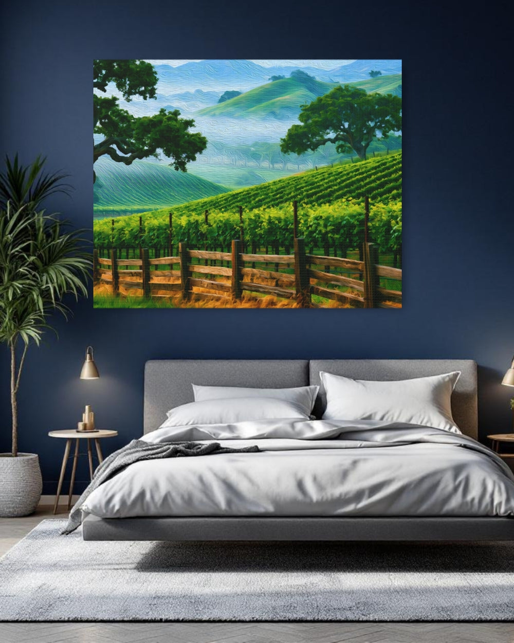 Carmel Valley, California | Vineyard Hills Rolling Green | Original Series Gallery Canvas detail