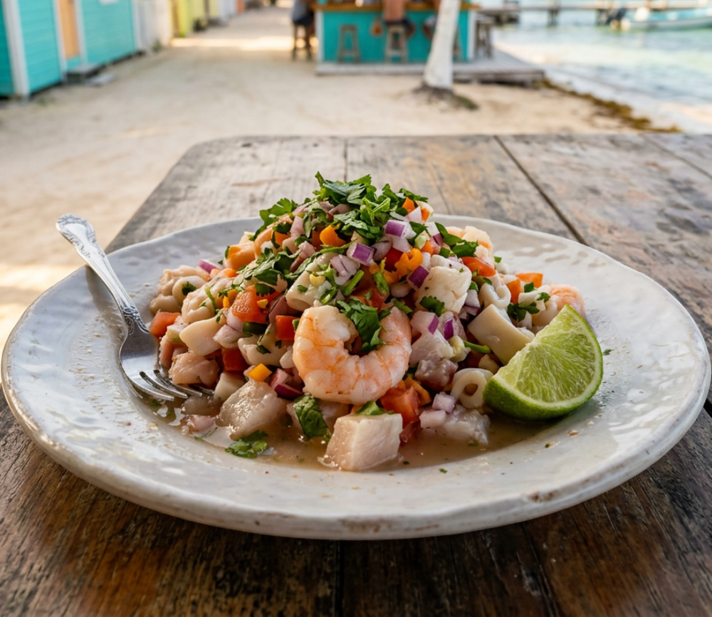 Local cuisine study in Caye Caulker, Belize