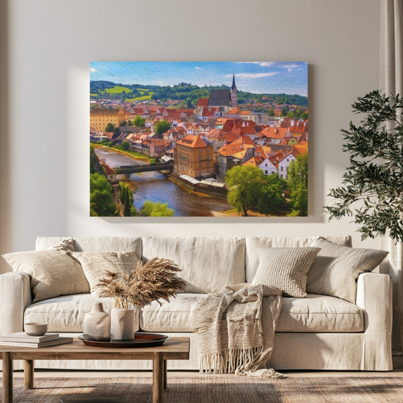 Historic Town and River — Cesky Krumlov, Czech Republic, view 1