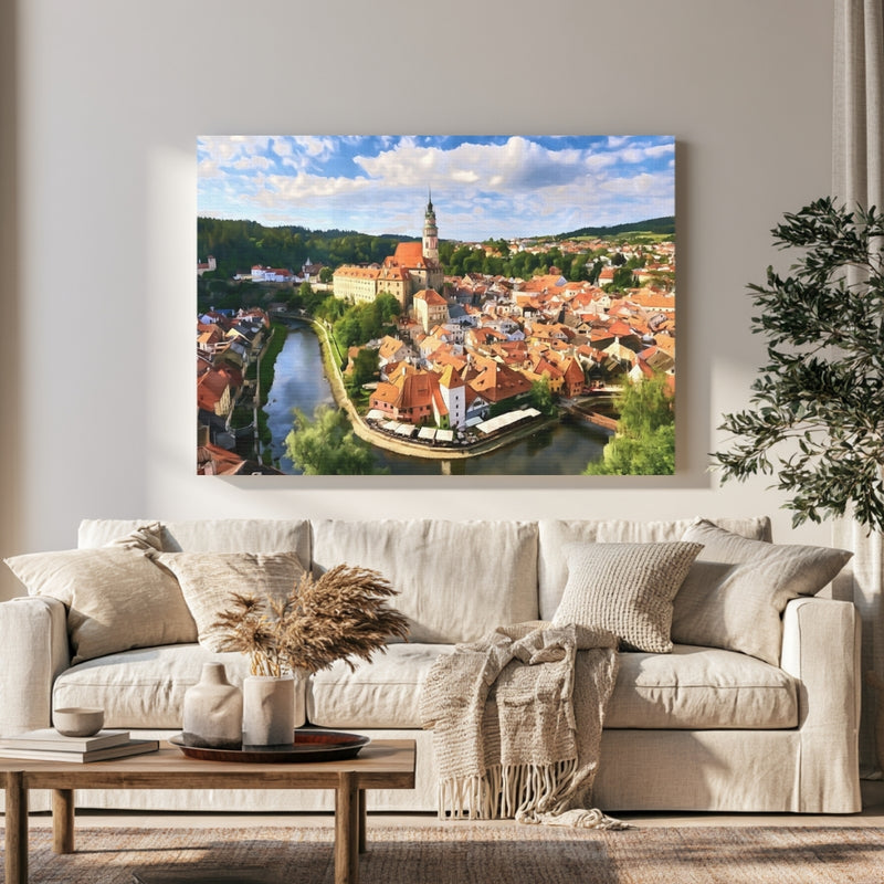 Cesky Krumlov Castle Tower in a room — Cesky Krumlov, Czech Republic
