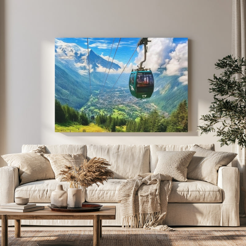 Chamonix Valley Gondola Lift in a room — Chamonix, France