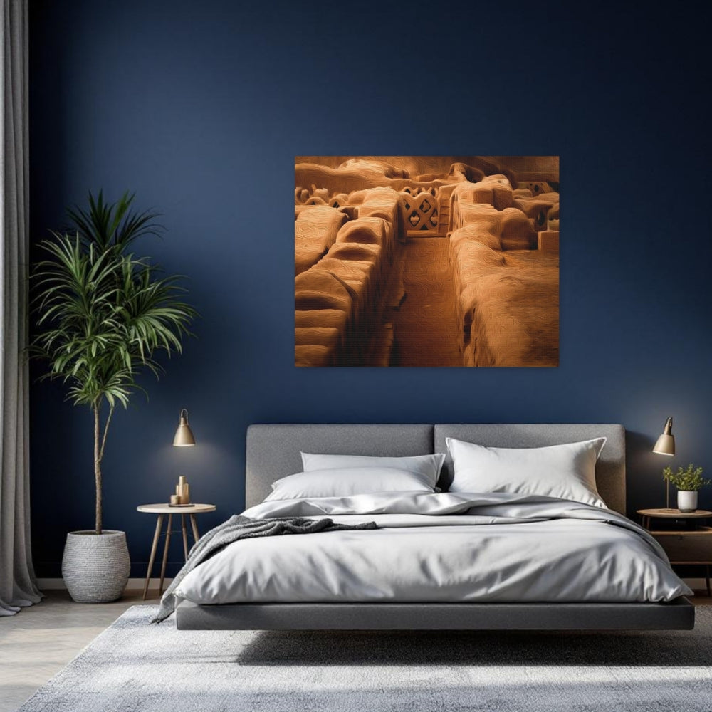 Chan Chan, Peru | Ancient Adobe City Ruins | Original Series Gallery Canvas detail