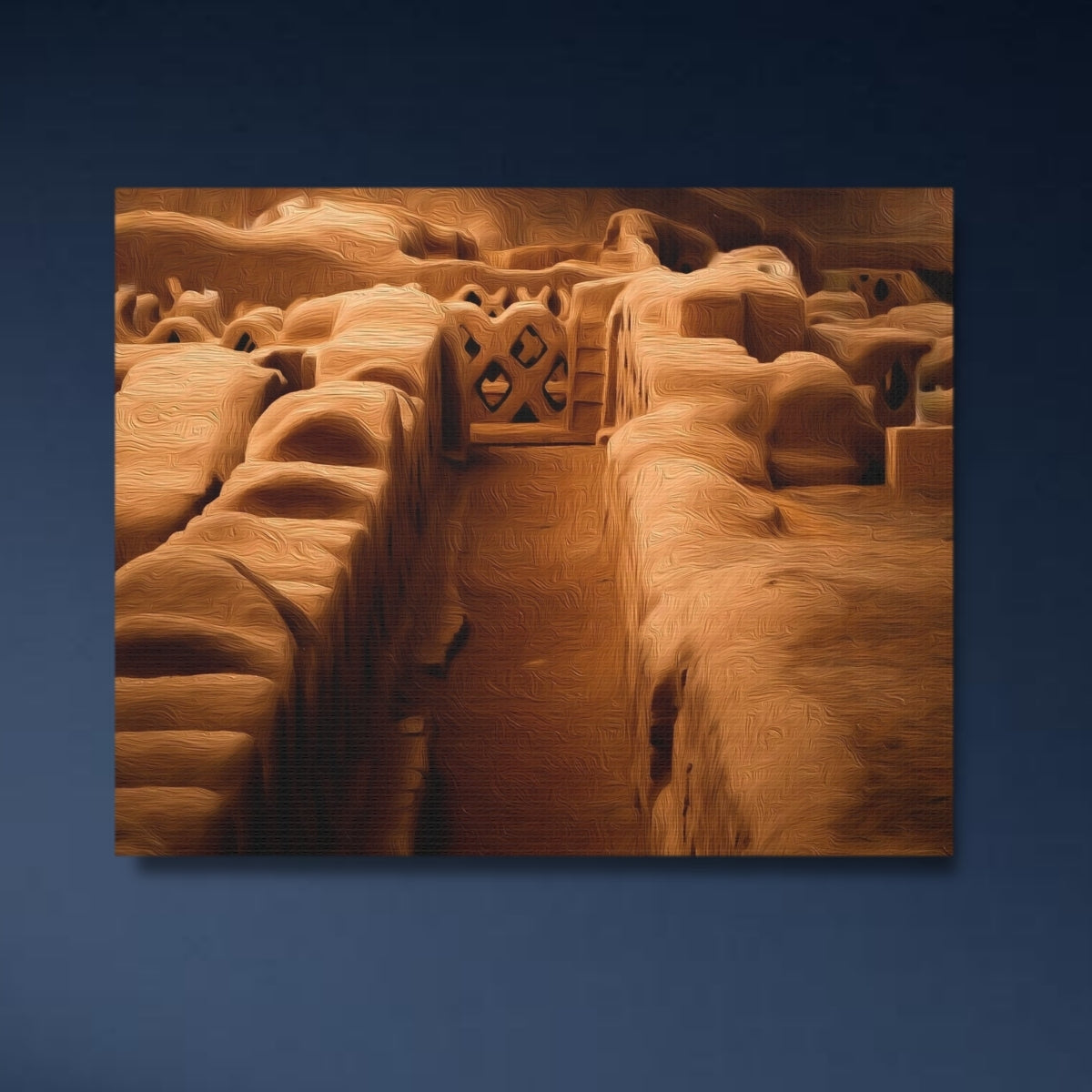 Ancient Adobe City Ruins — Research Area, close-up detail