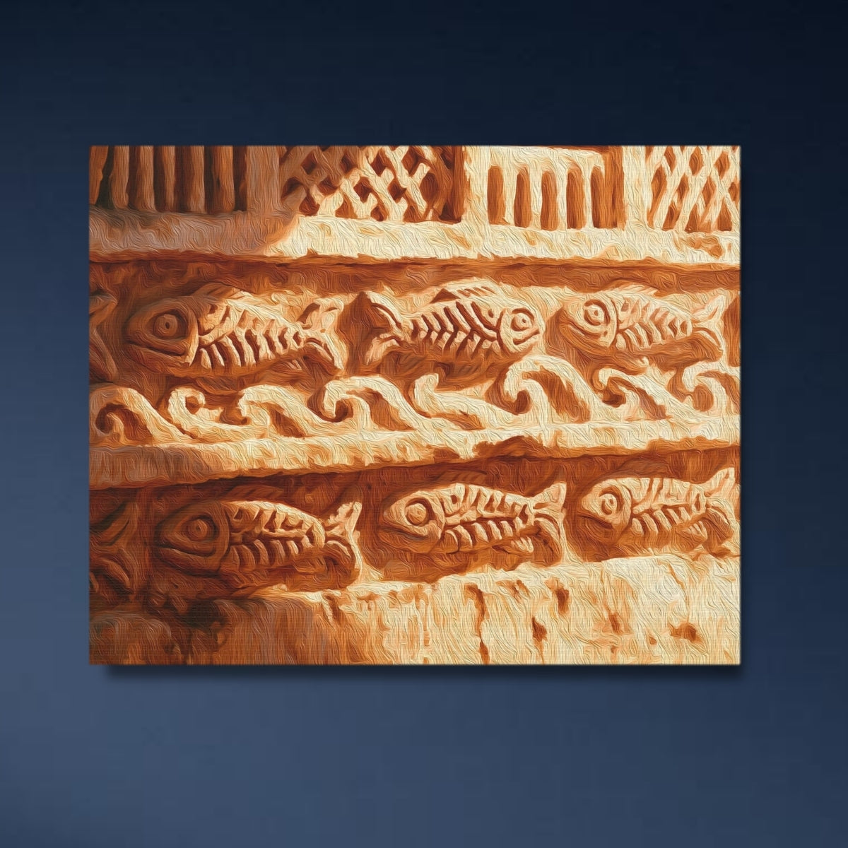 Chan Chan Fish Frieze Relief — Chan Chan, Peru, study 4