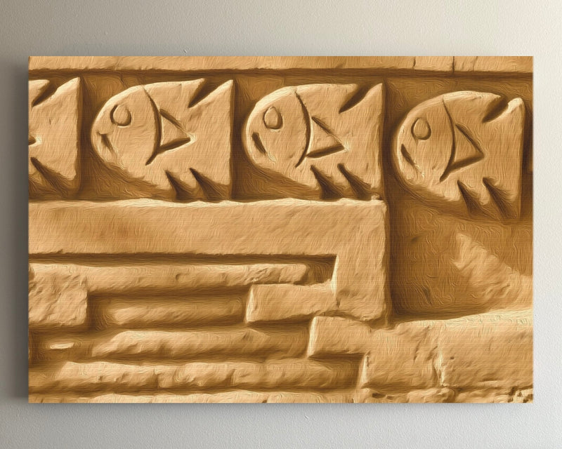 Chan Chan Fish Frieze Relief — Chan Chan, Peru