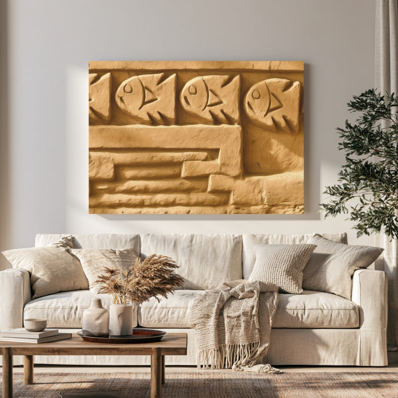 Chan Chan Fish Frieze Relief — Chan Chan, Peru, view 1