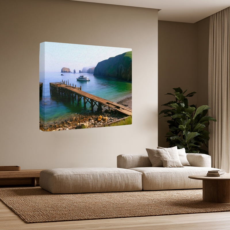 Painted Cave Cove Pier — Channel Islands, California, view 3