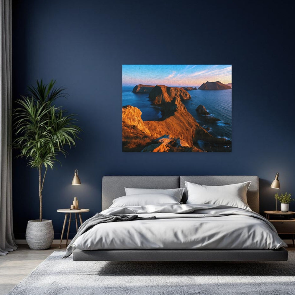 Channel Islands, California | Rugged Coastal Island Cliffs | Original Series Gallery Canvas detail