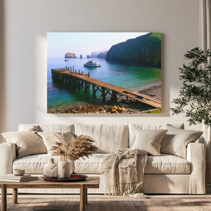 Painted Cave Cove Pier — Channel Islands, California, view 1