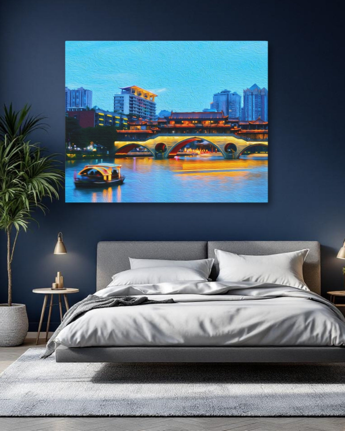 Anshun Bridge River Glow — Chengdu, China, study 1