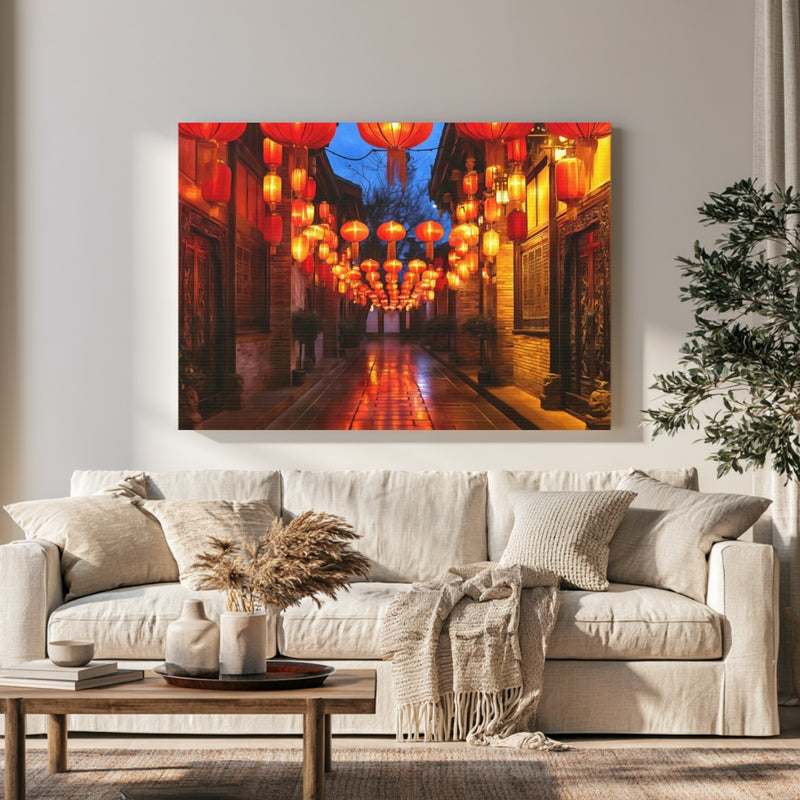 Jinli Ancient Street Lanterns in a room — Chengdu, China