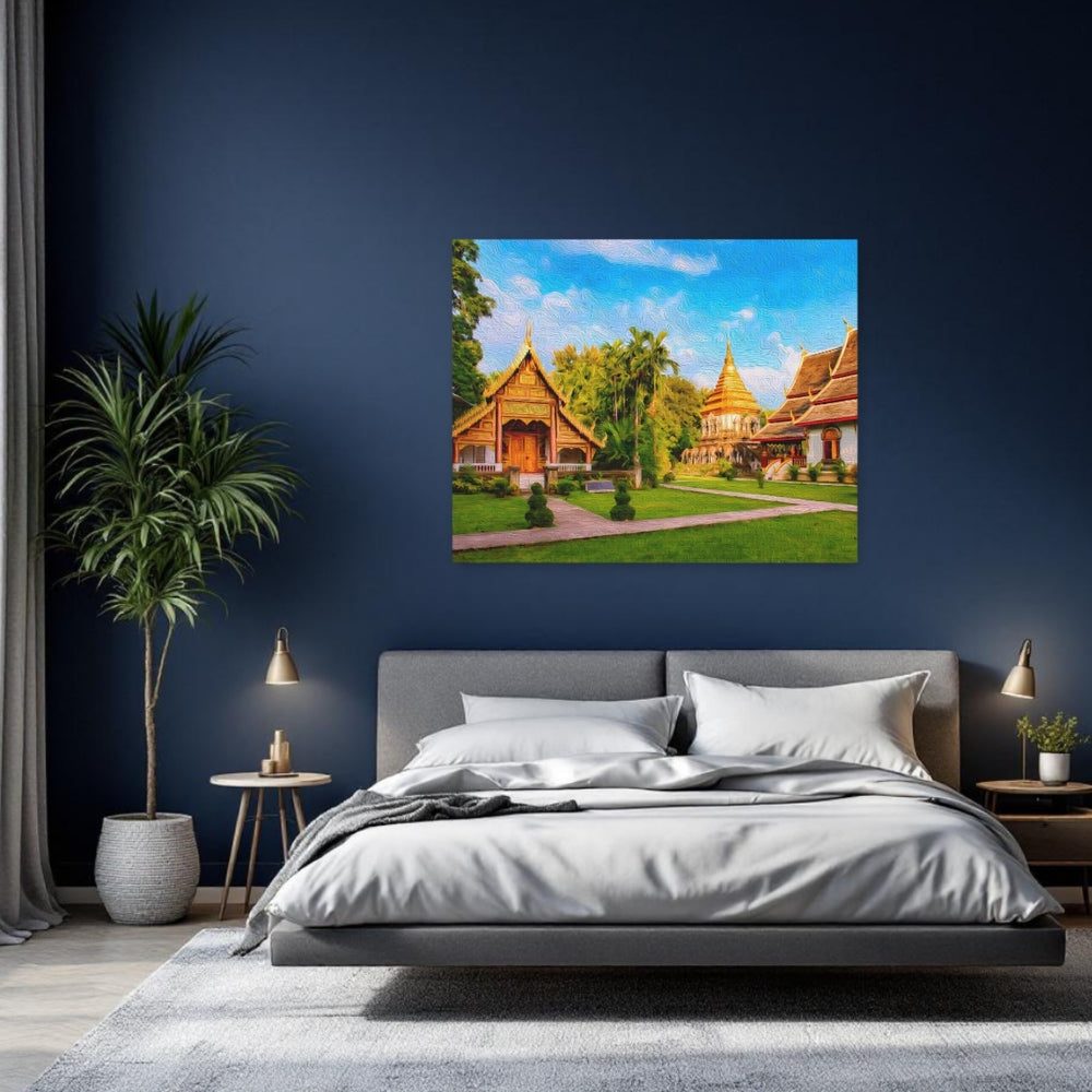 Chiang Mai, Thailand | Ancient Temple Complex Grounds | Original Series Gallery Canvas detail
