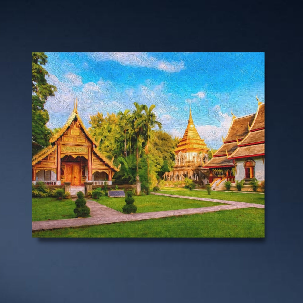Chiang Mai, Thailand | Ancient Temple Complex Grounds | Original Series Gallery Canvas detail